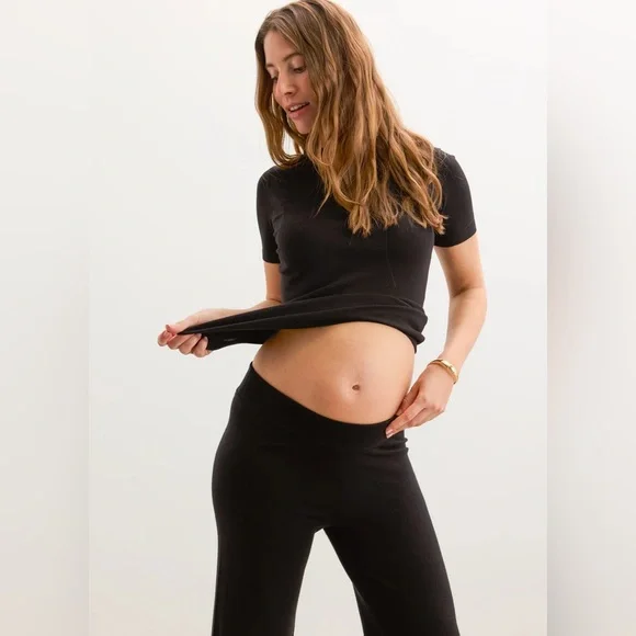 NWT Hatch Maternity The Softsculpt Knit Tee, Black, SIZE: 3 - Picture 7 of 15